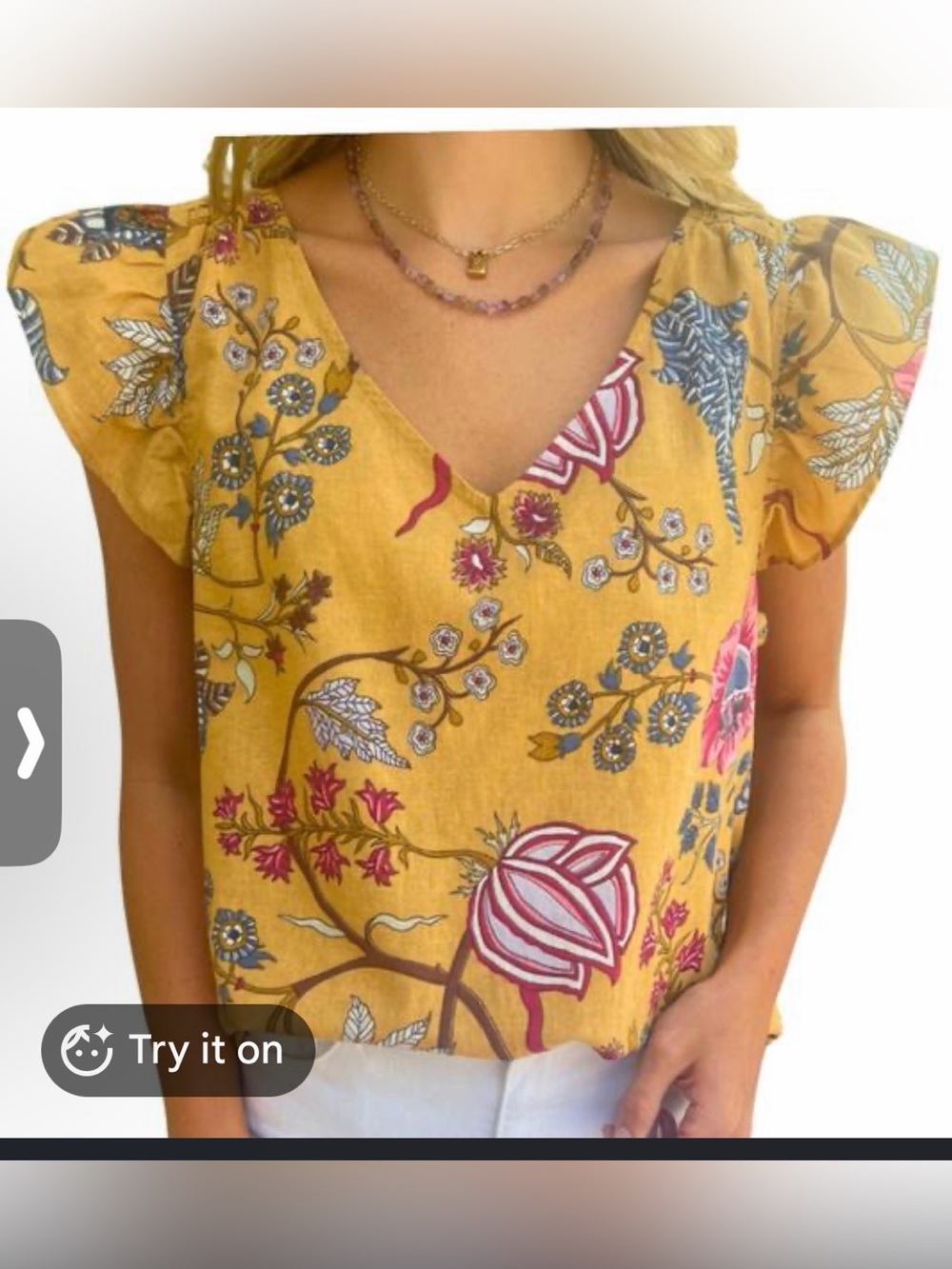 Dylan Floral Linen Top size xs/s
